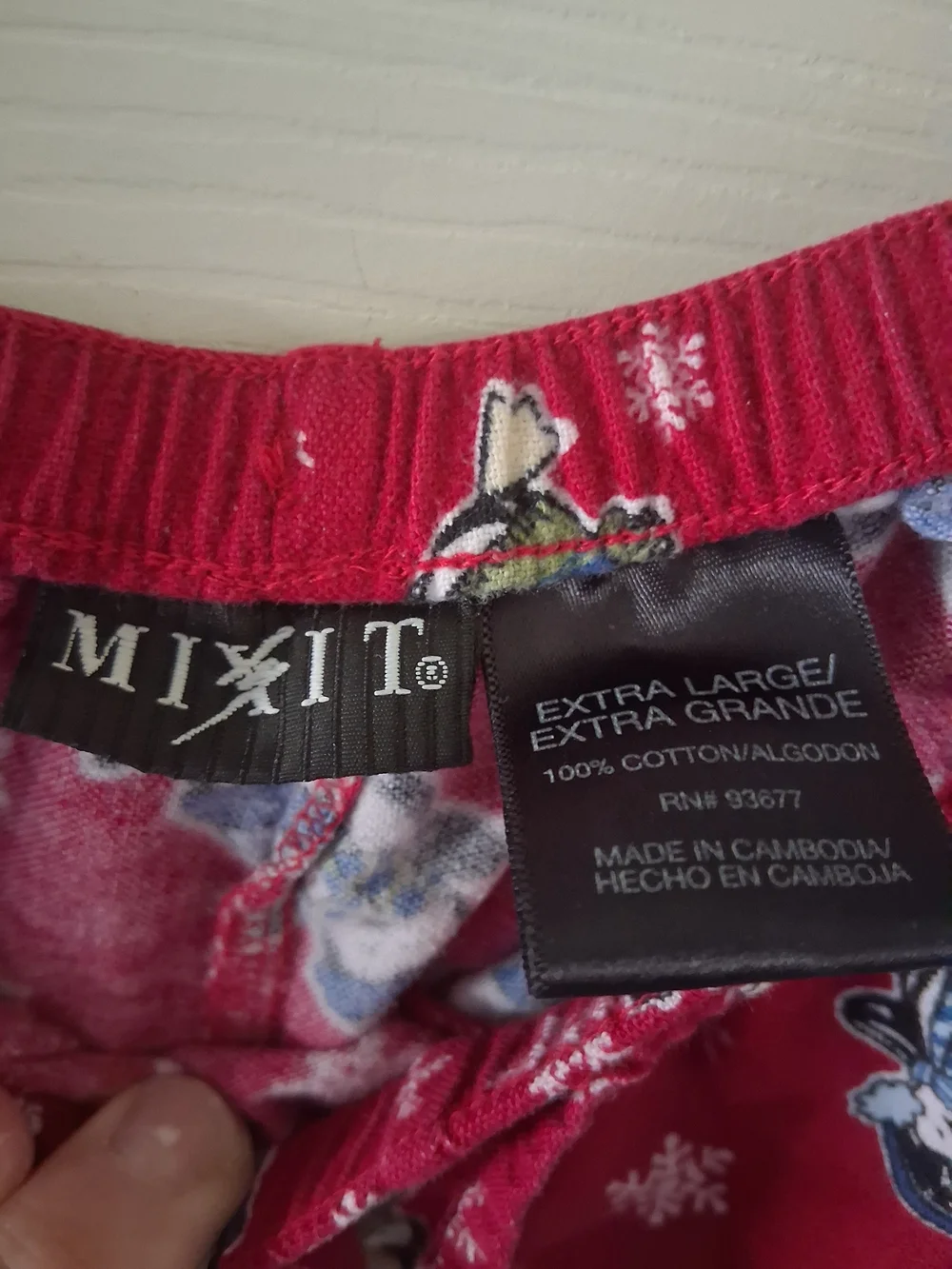 Mixit Red Penguin Print Pajama Bottoms - Picture 3 of 6